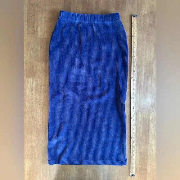 Free People Helen Ribbed Tube Midi Skirt—Purple—Size Small - Picture 3 of 8